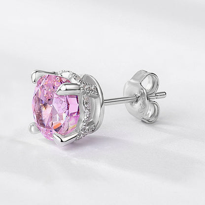 S925 Sterling Silver Blossom Cherry Blossom Stud Earrings | Elegant Floral Jewelry