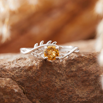 Colorful Zircon Branch Ring | S925 Sterling Silver