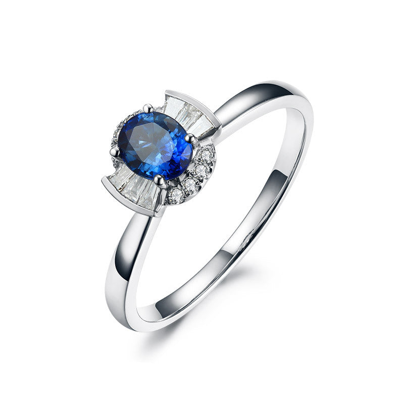 18K Gold Natural Sapphire Ring for Women | Elegant Fine Jewelry