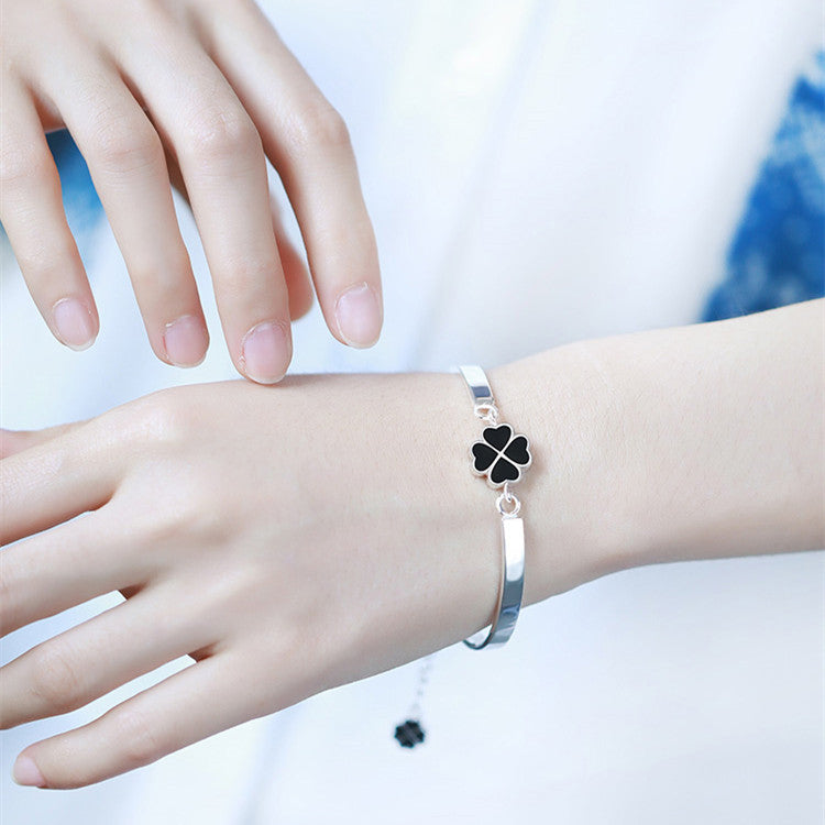 Lucky Clover Rose Bracelet | Solid 999 Silver Gift Edition