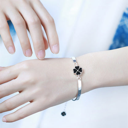 Lucky Clover Rose Bracelet | Solid 999 Silver Gift Edition