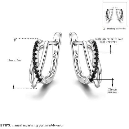 Black Spinel Earrings | Cute Gemstone Hoops for Women