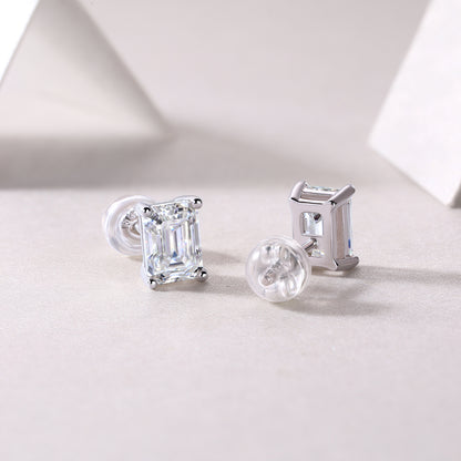 Sink Into Luxury Fashion Diamond Earrings Studs Set With Mosan Diamond Silver Ornaments