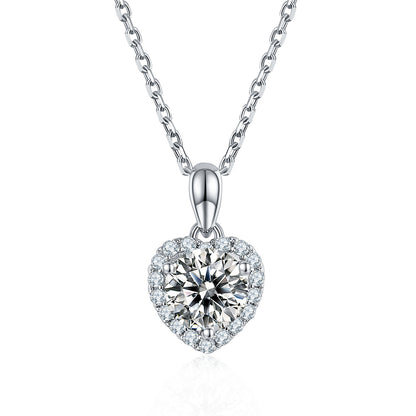 925 Sterling Silver Moissanite Jewelry Collection | Necklace, Earrings & Bracelet