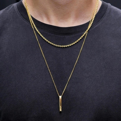 Men’s Crystal Chain Necklace | Stylish Gift Jewelry for Men & Boys