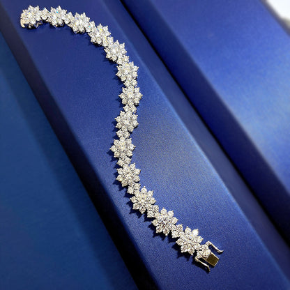 Sunflower Pavé Bracelet | S925 Sterling Silver