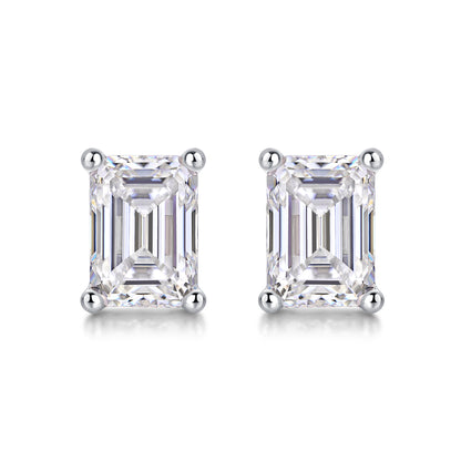 Sink Into Luxury Fashion Diamond Earrings Studs Set With Mosan Diamond Silver Ornaments