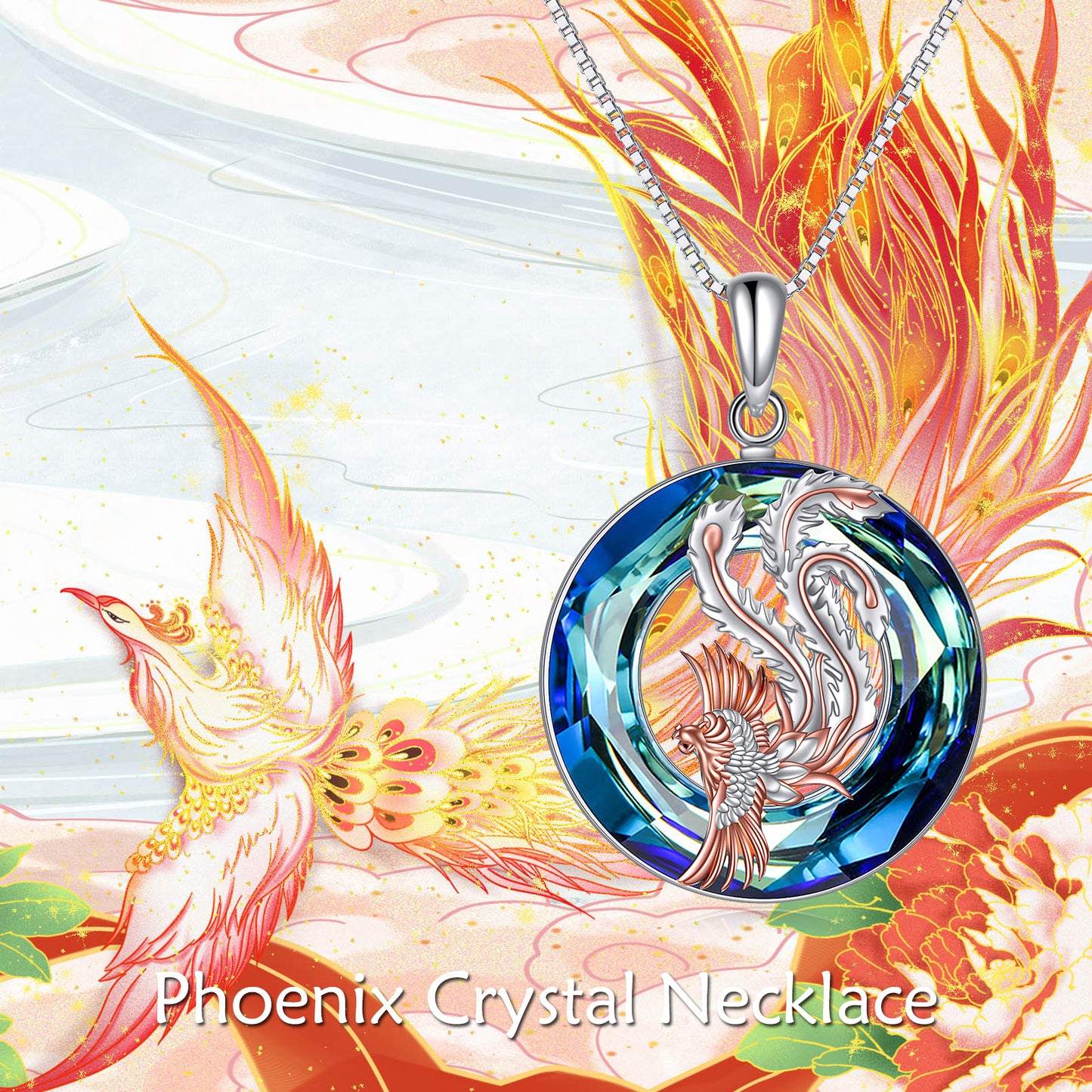 Crystal Phoenix Necklace | S925 Sterling Silver Jewelry Necklaces