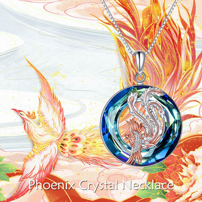 Crystal Phoenix Necklace | S925 Sterling Silver Jewelry Necklaces