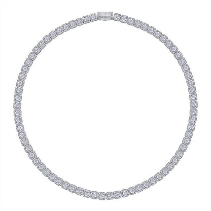 Personalized Square Moissanite Cuban Chain Necklace | Rock Candy Luxury Design