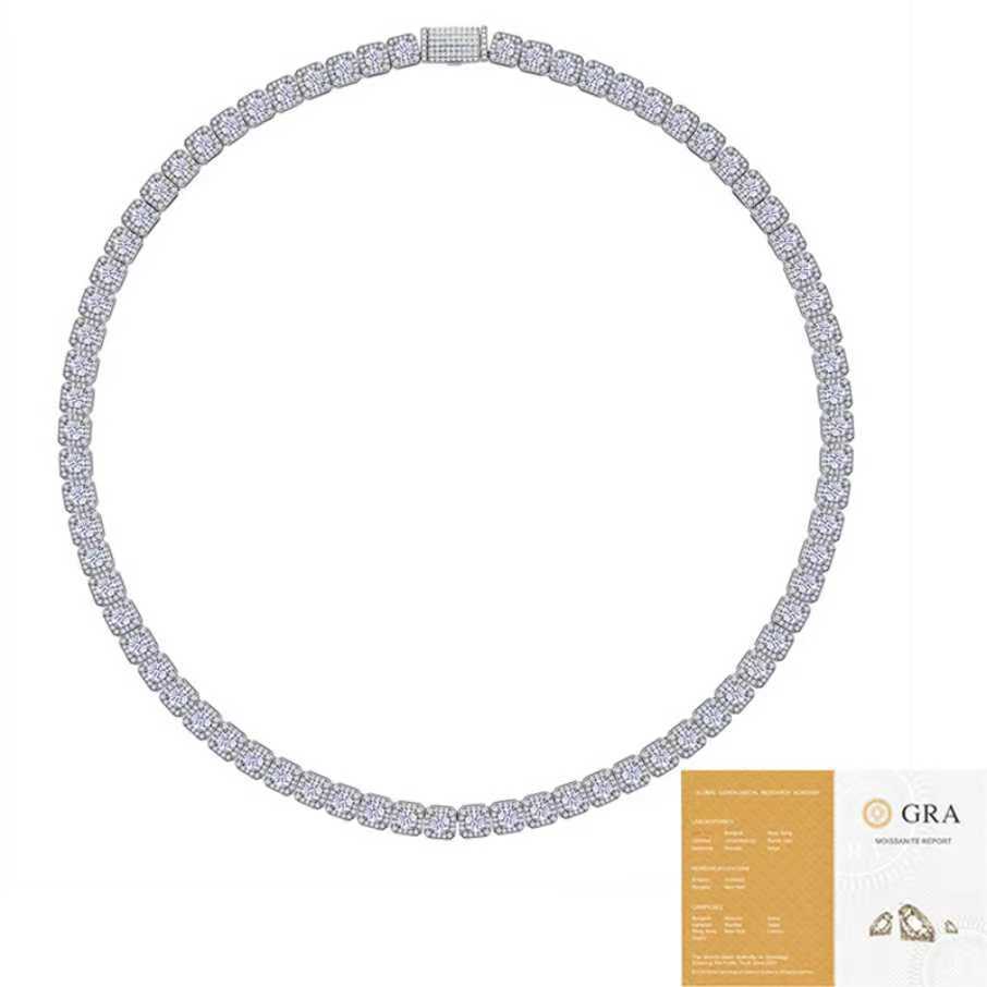 Personalized Square Moissanite Cuban Chain Necklace | Rock Candy Luxury Design