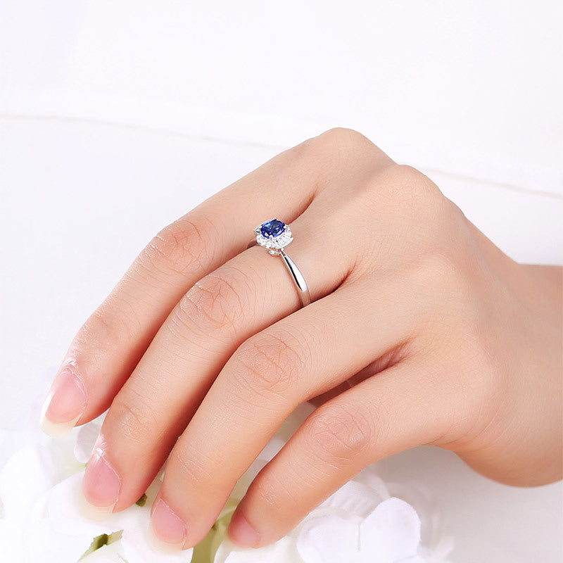 18K Gold Natural Sapphire Ring for Women | Elegant Fine Jewelry