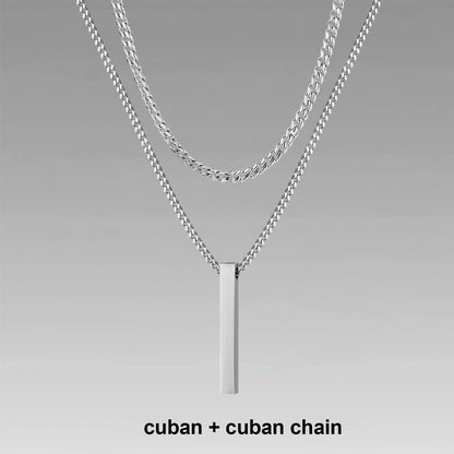 Men’s Crystal Chain Necklace | Stylish Gift Jewelry for Men & Boys