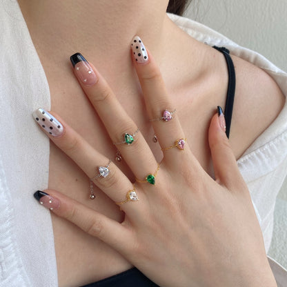 Fancy Gem Ring | S925 Sterling Silver with Synthetic Gemstone