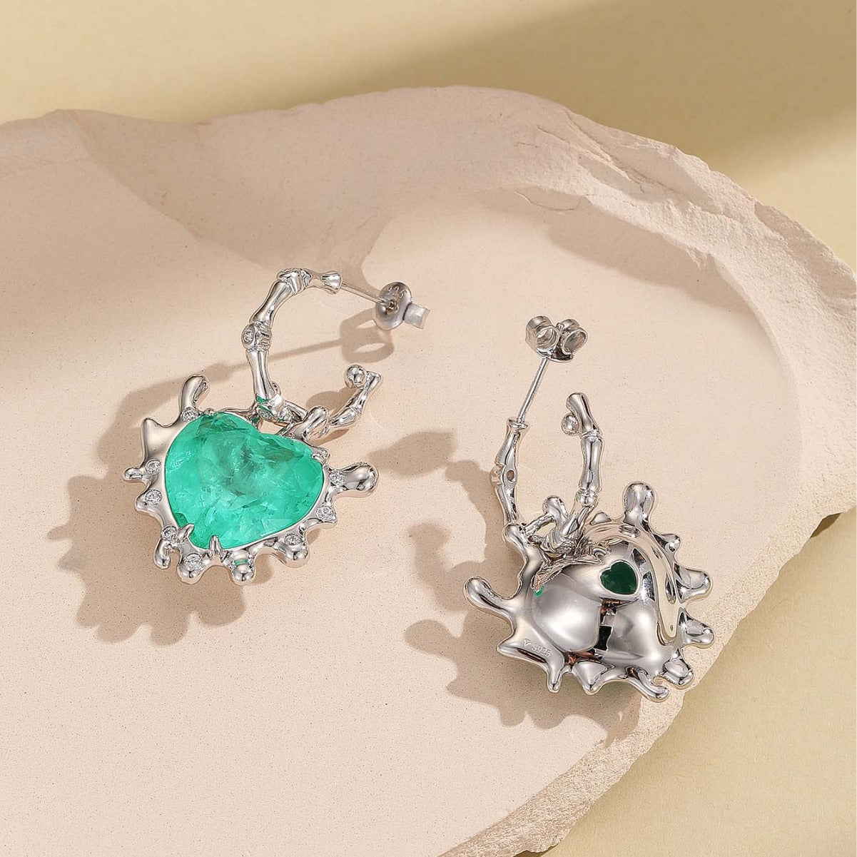 S925 Sterling Silver  love earrings  heart jewelry  women's earrings  silver jewelry  heart shape earrings