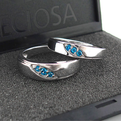 S925 Sterling Silver Kyanite Ring for Men | Couple’s Natural Stone Jewelry