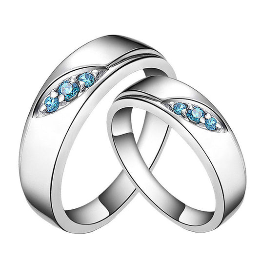 S925 Sterling Silver Kyanite Ring for Men | Couple’s Natural Stone Jewelry