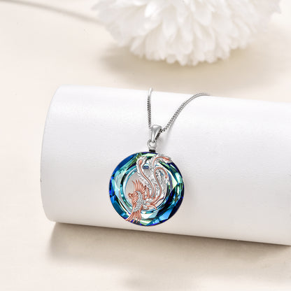 Crystal Phoenix Necklace | S925 Sterling Silver Jewelry Necklaces