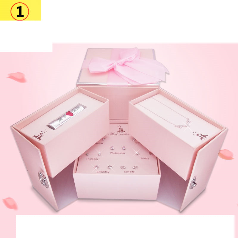 Sterling Silver Love Necklace & Earrings Set | Elegant Women’s Jewelry