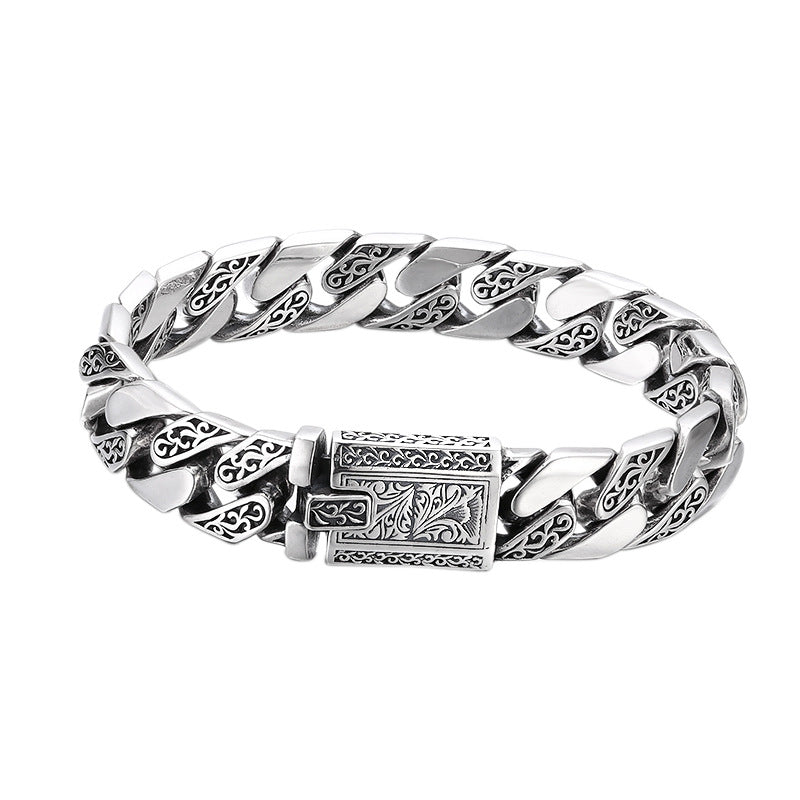 Men’s 925 Sterling Silver Tangcao Cuban Bracelet | Heavy Luxury Design