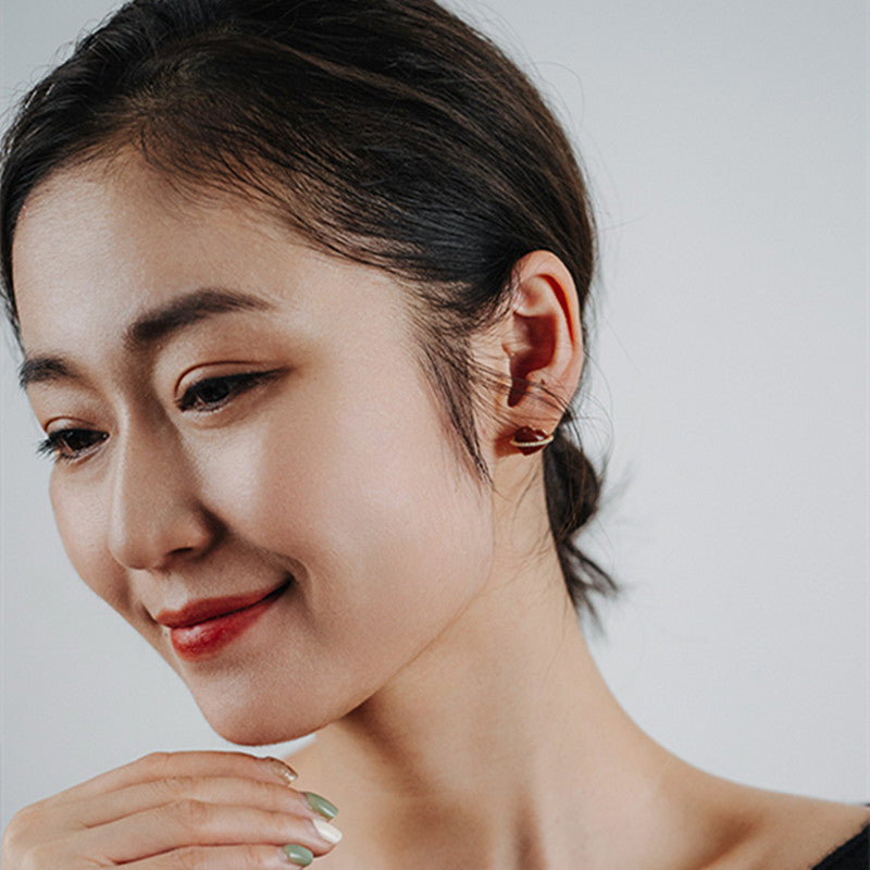 Silver Simple Little Heart  Heart Arrow Stud Earrings  Women's Jewelry  Heart-Shaped Earrings  Silver Earrings for Women