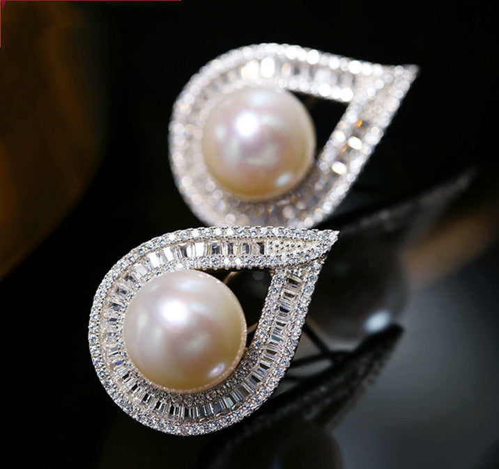 Large Freshwater Pearl Stud Earrings | Elegant Statement Pearl Jewelry