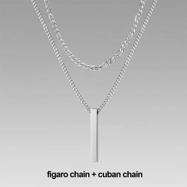 Men’s Crystal Chain Necklace | Stylish Gift Jewelry for Men & Boys