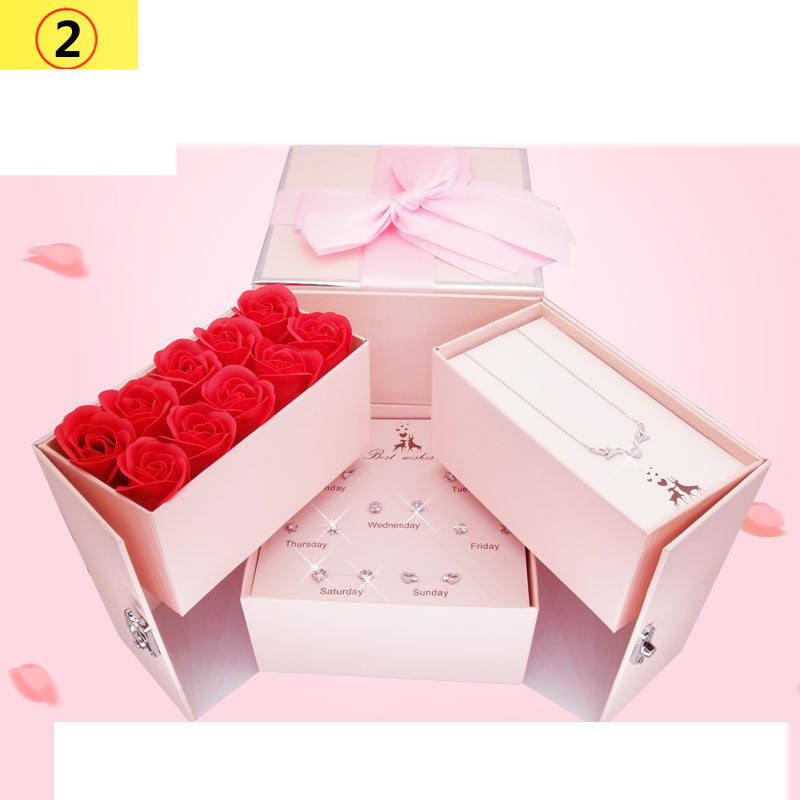 Sterling Silver Love Necklace & Earrings Set | Elegant Women’s Jewelry