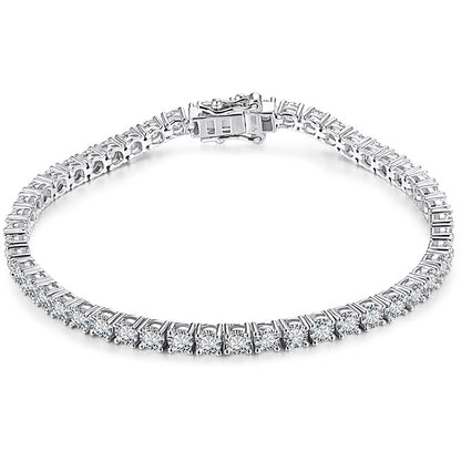 Moissanite Tennis Bracelet in 925 Sterling Silver – Timeless Luxury
