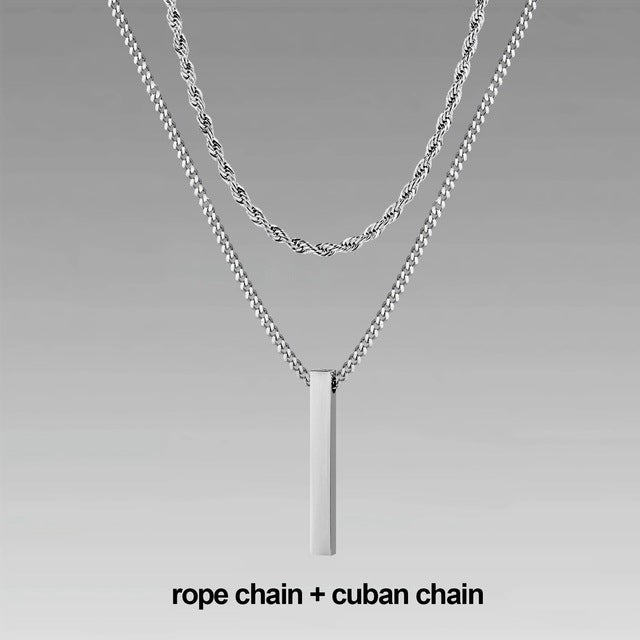 Men’s Crystal Chain Necklace | Stylish Gift Jewelry for Men & Boys