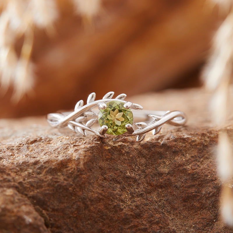 Colorful Zircon Branch Ring | S925 Sterling Silver