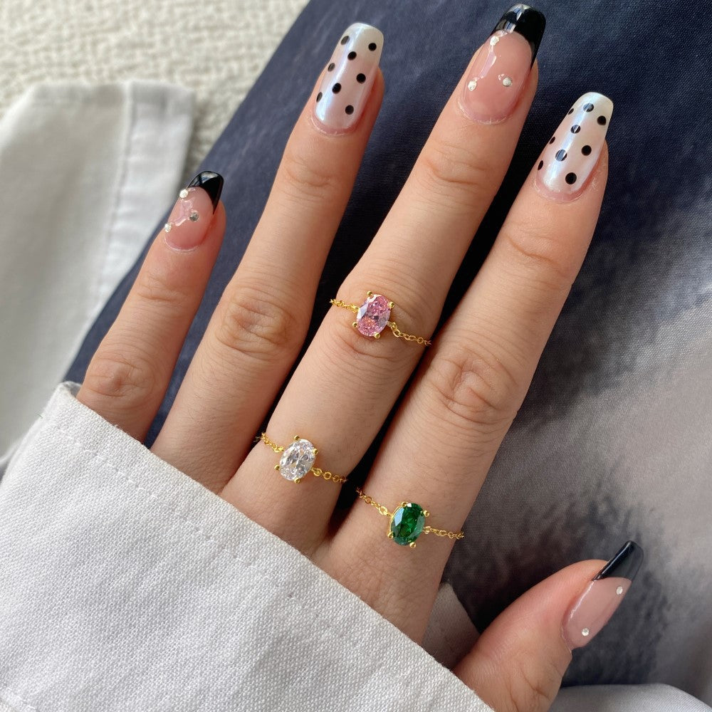 Fancy Gem Ring | S925 Sterling Silver with Synthetic Gemstone