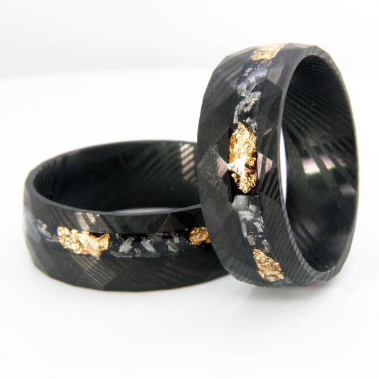 Men’s 8mm Damascus Steel Ring | Bold Wedding Band & Statement Ring