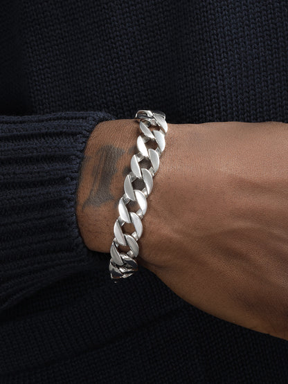 S925 Sterling Silver 13mm Cuban Link Bracelet for Men