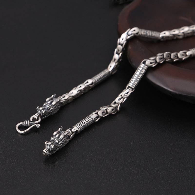 Men’s S925 Sterling Silver Thai Silver Necklace | Classic Vintage Chain
