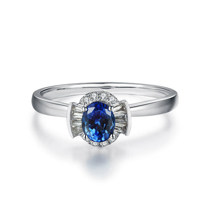18K Gold Natural Sapphire Ring for Women | Elegant Fine Jewelry