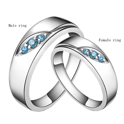 S925 Sterling Silver Kyanite Ring for Men | Couple’s Natural Stone Jewelry