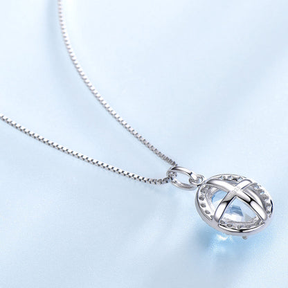 Sky Blue Nano Gemstone Pendant | 925 Sterling Silver