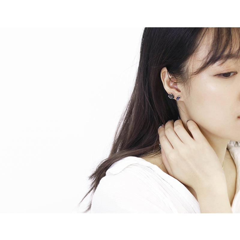 Women’s Celestial Sun & Moon Earrings | Abalone Shell & Mother of Pearl Design