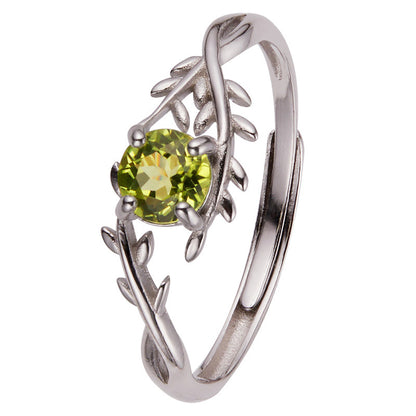 Colorful Zircon Branch Ring | S925 Sterling Silver