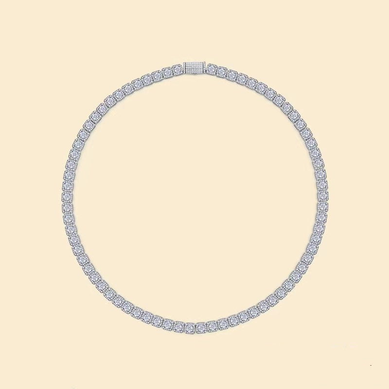 Personalized Square Moissanite Cuban Chain Necklace | Rock Candy Luxury Design