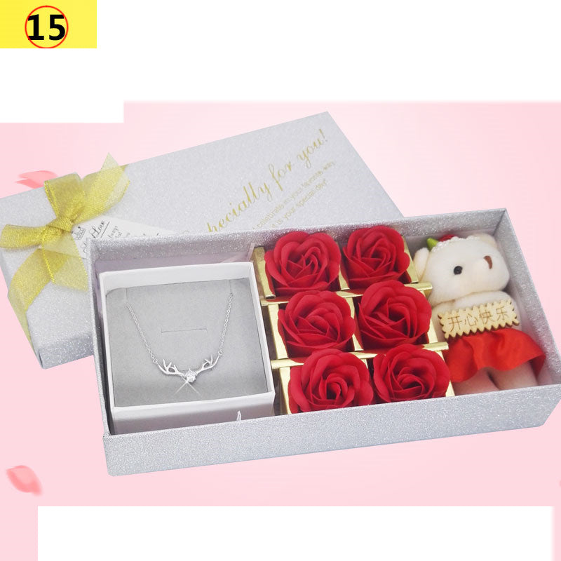 Sterling Silver Love Necklace & Earrings Set | Elegant Women’s Jewelry