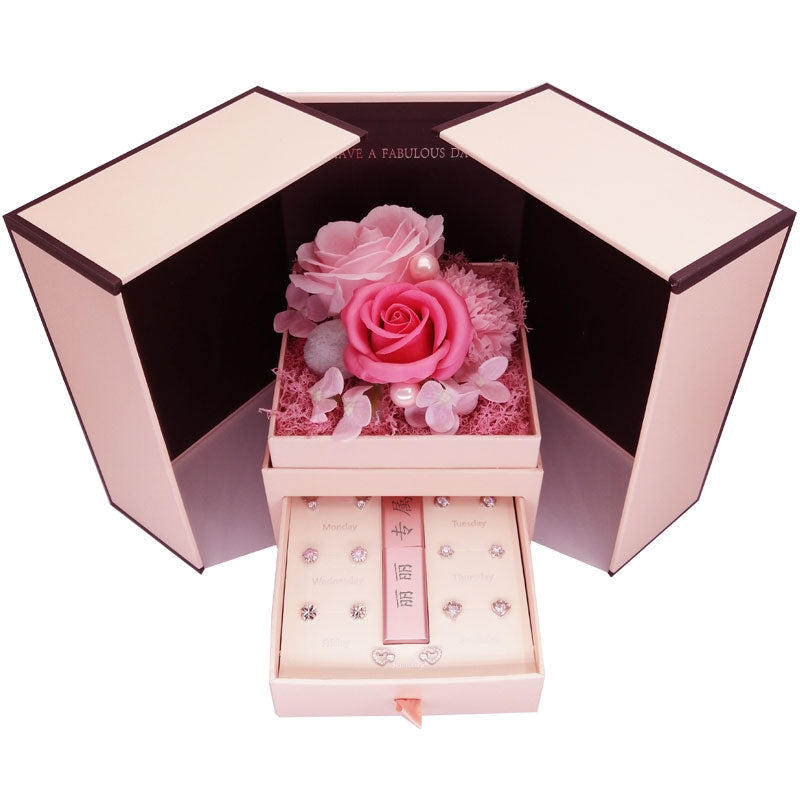 Sterling Silver Love Necklace & Earrings Set | Elegant Women’s Jewelry