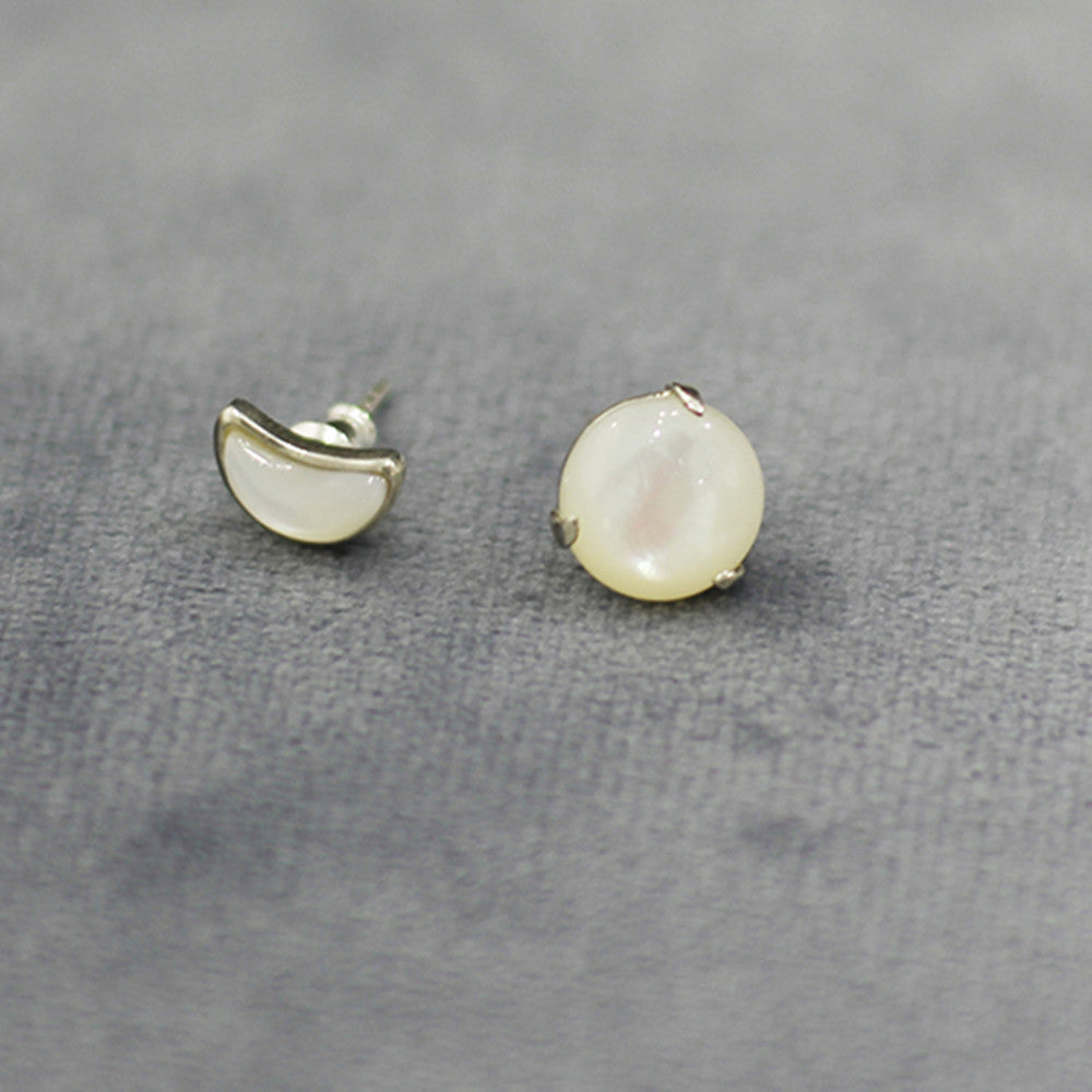 Women’s Celestial Sun & Moon Earrings | Abalone Shell & Mother of Pearl Design