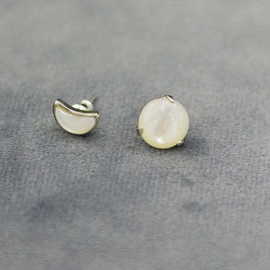 Women’s Celestial Sun & Moon Earrings | Abalone Shell & Mother of Pearl Design