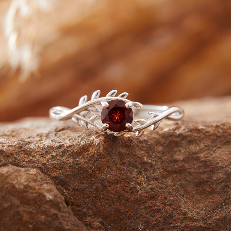 Colorful Zircon Branch Ring | S925 Sterling Silver