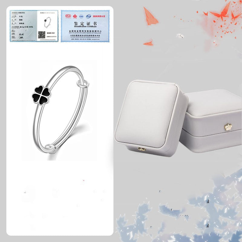 Lucky Clover Rose Bracelet | Solid 999 Silver Gift Edition