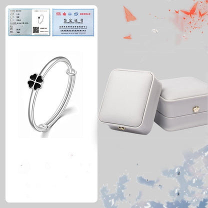 Lucky Clover Rose Bracelet | Solid 999 Silver Gift Edition