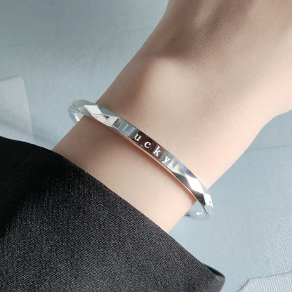 Sterling Silver Minimal Bangle Bracelet | Adjustable Fit