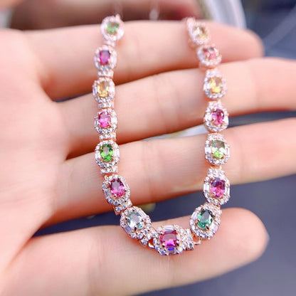 Treasure™ Natural Tourmaline Tennis Bracelet | 925 Sterling Silver